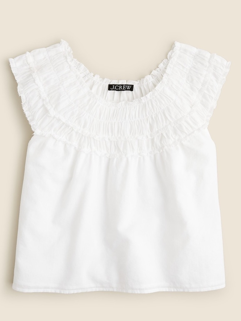 J.Crew Rosalie Top in White Cotton Voile | XXL | EUC